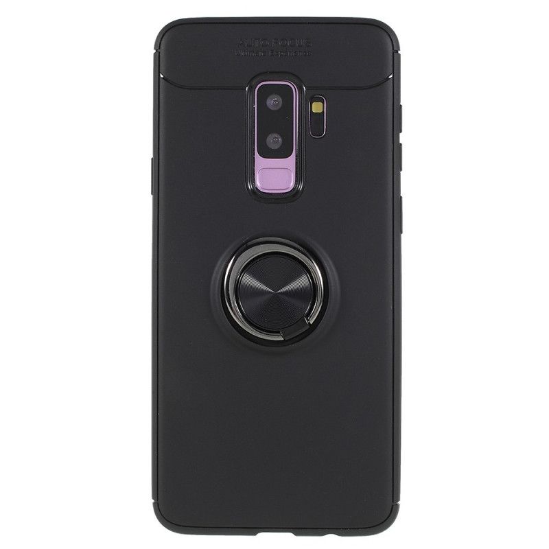 Case Hoesje Samsung Galaxy S9 Plus Roségoud Zwart Telefoonhoesje Magnetische Steunring