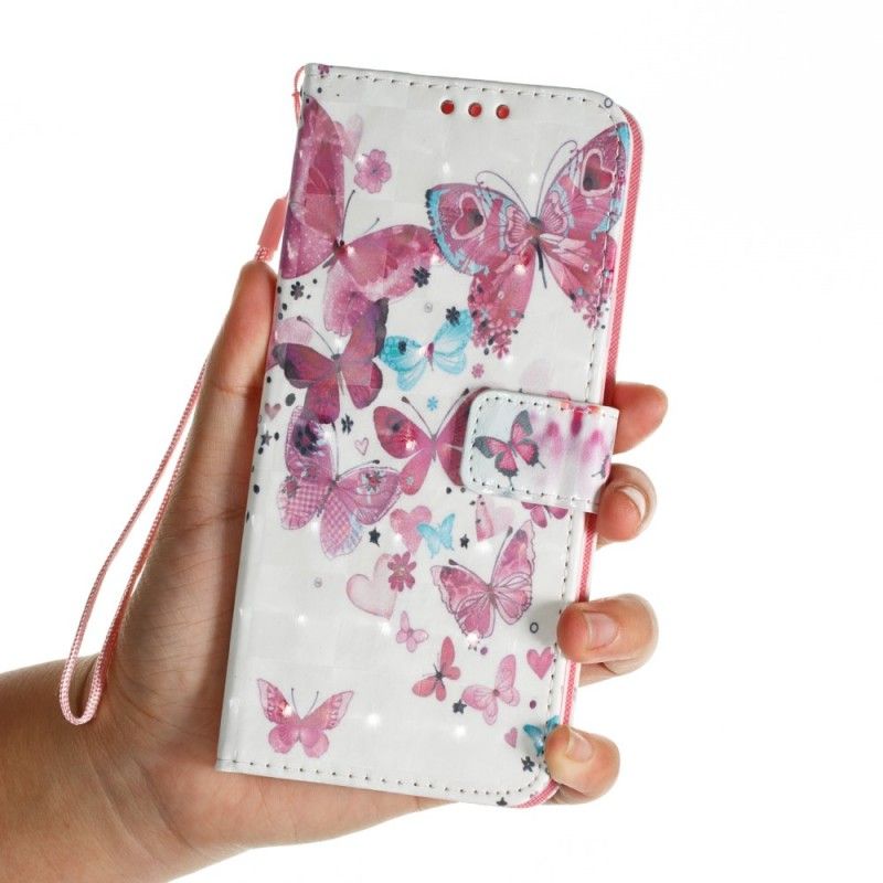 Cover Folio-hoesje Samsung Galaxy S9 Plus Telefoonhoesje Vlucht Van Vlinders