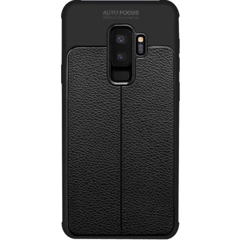 Cover Hoesje Samsung Galaxy S9 Plus Donkerblauw Zwart Telefoonhoesje Imak Kunstleer Stiksels