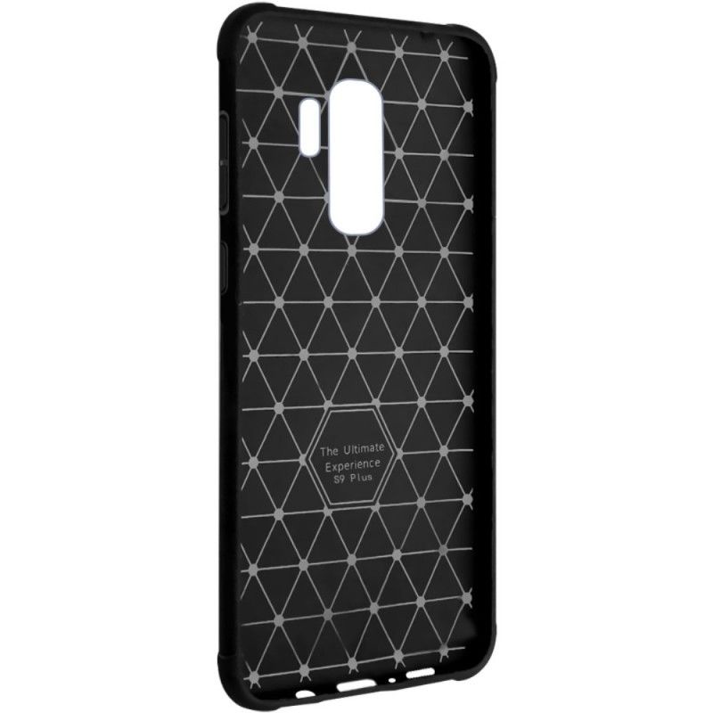 Cover Hoesje Samsung Galaxy S9 Plus Donkerblauw Zwart Telefoonhoesje Imak Kunstleer Stiksels