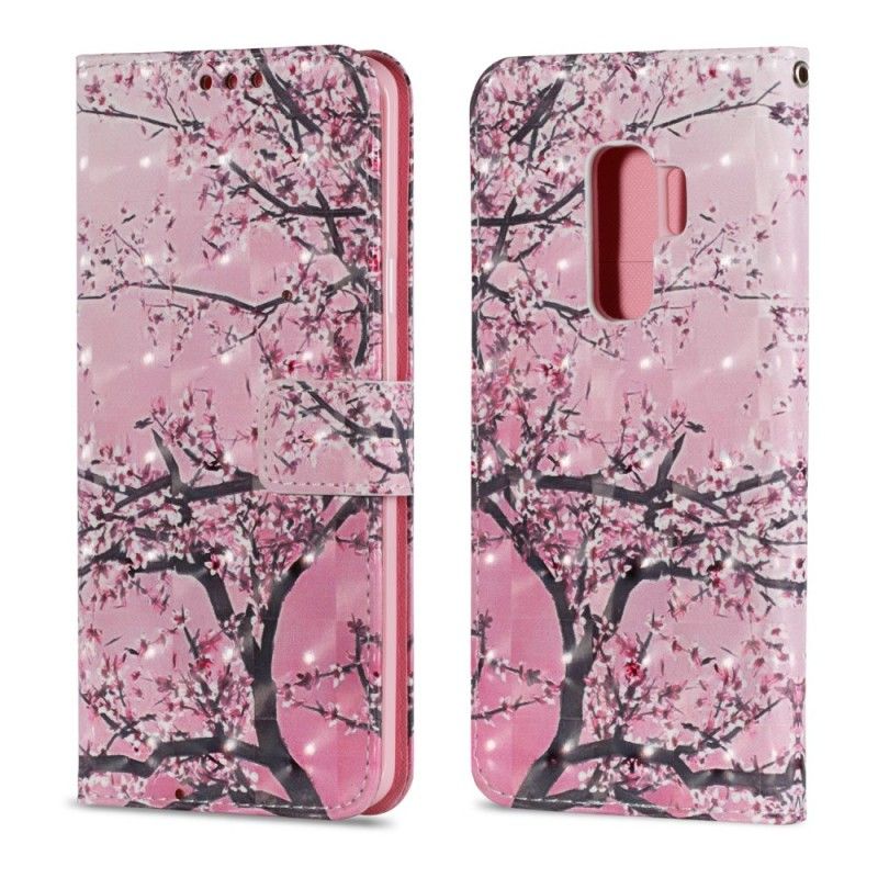 Flip Case Leren Samsung Galaxy S9 Plus Bloeiende Boom