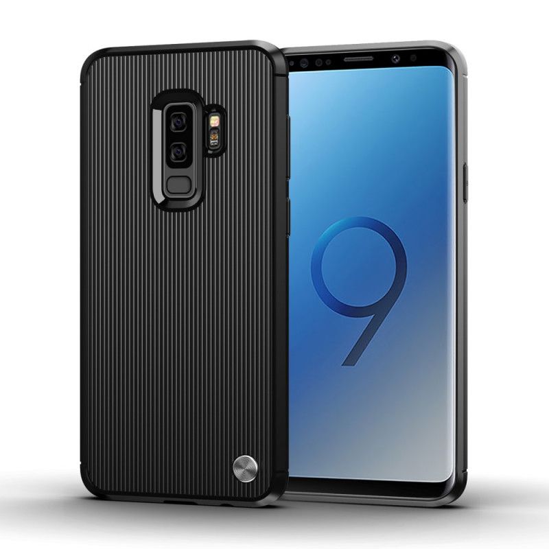 Hoesje Samsung Galaxy S9 Plus Rood Zwart Fijne Structuur