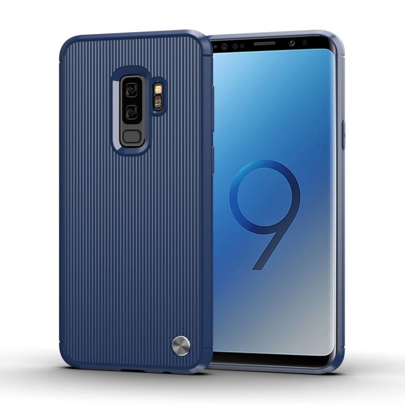 Hoesje Samsung Galaxy S9 Plus Rood Zwart Fijne Structuur