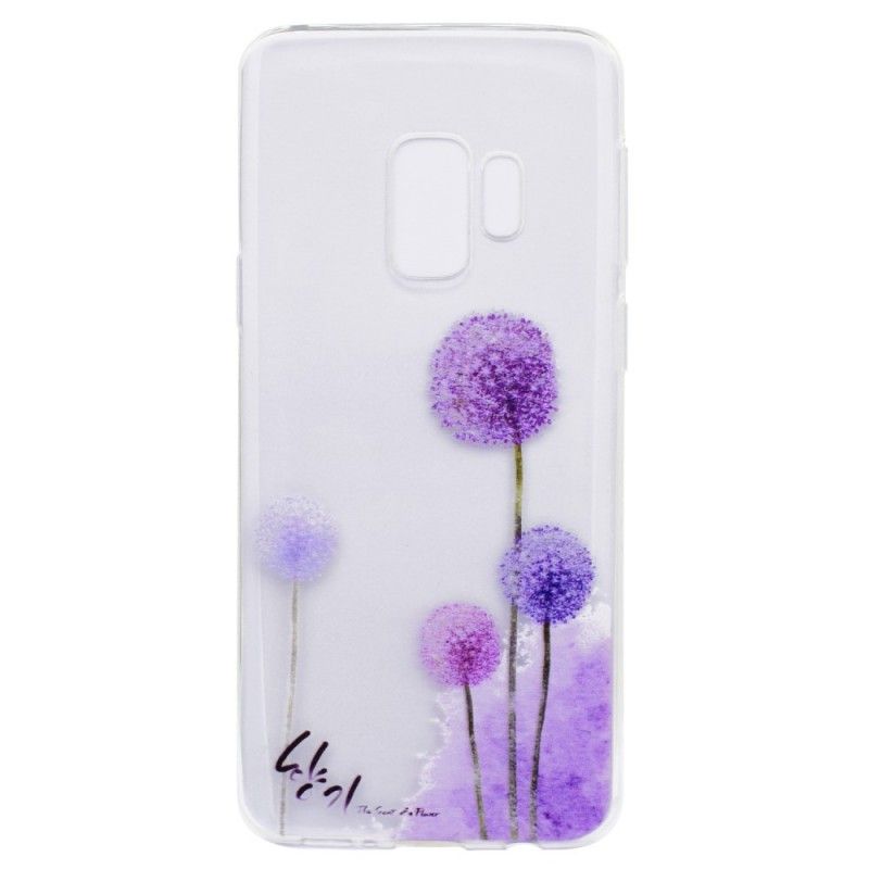 Hoesje Samsung Galaxy S9 Plus Transparant Gekleurde Paardenbloemen