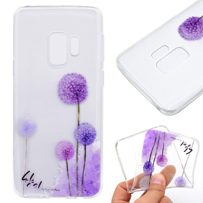 Hoesje Samsung Galaxy S9 Plus Transparant Gekleurde Paardenbloemen