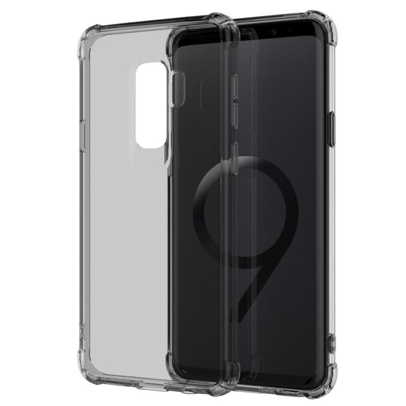 Hoesje Samsung Galaxy S9 Plus Transparant Zwart Transparante Leeu Beschermkussens