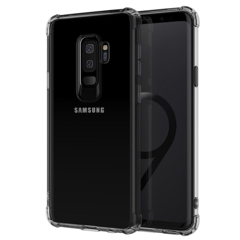 Hoesje Samsung Galaxy S9 Plus Transparant Zwart Transparante Leeu Beschermkussens