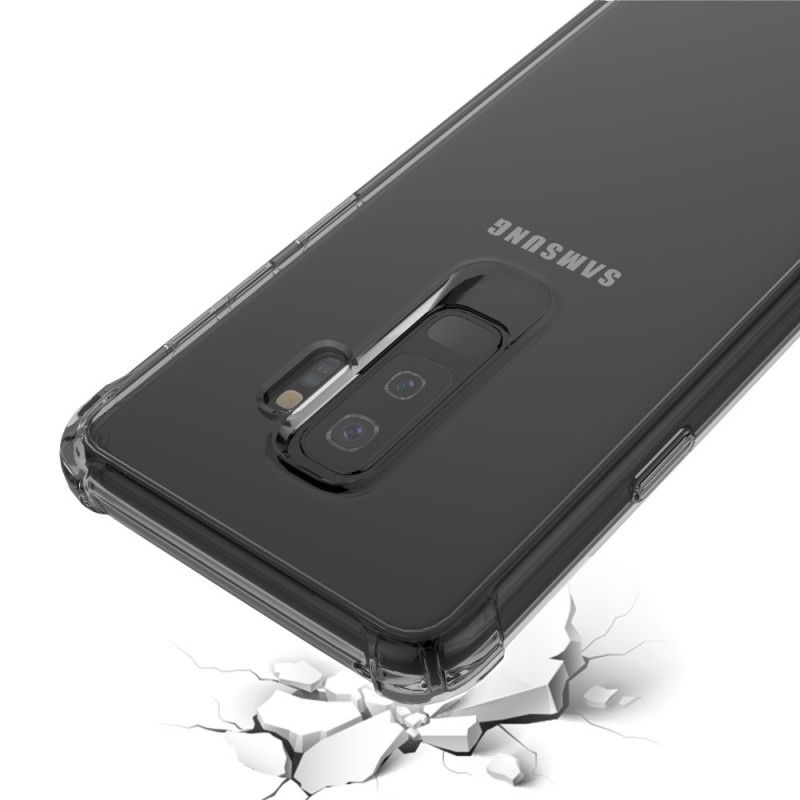 Hoesje Samsung Galaxy S9 Plus Transparant Zwart Transparante Leeu Beschermkussens