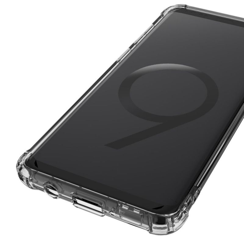 Hoesje Samsung Galaxy S9 Plus Transparant Zwart Transparante Leeu Beschermkussens