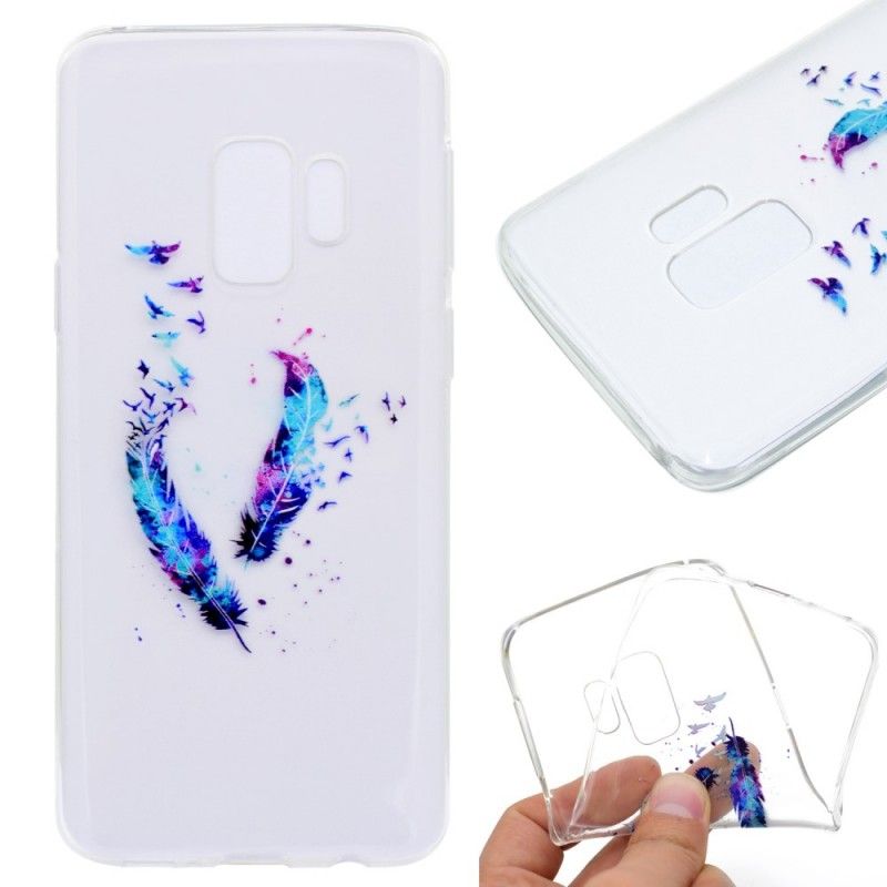 Hoesje voor Samsung Galaxy S9 Plus Transparante Veren