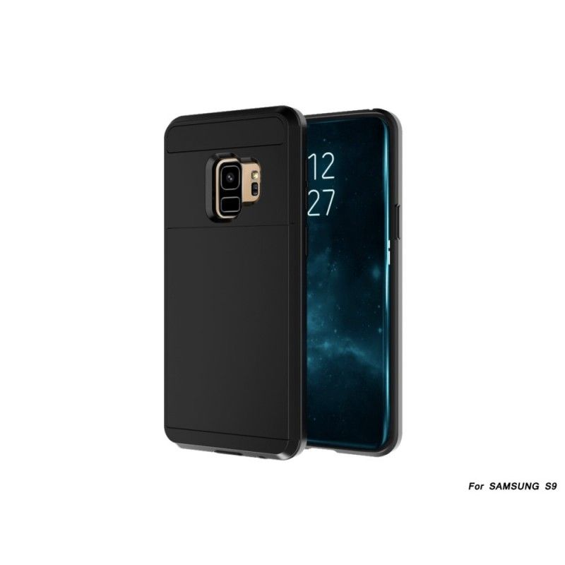 Hoesje voor Samsung Galaxy S9 Plus Wit Zwart Flitsende Stijve