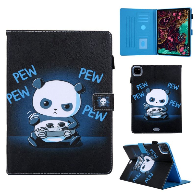 Cover Folio-hoesje iPad Pro 11" (2018) (2020) Wit Zwart Telefoonhoesje Afdruk Van De Panda-Serie