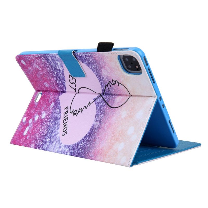 Leren Hoesje iPad Pro 11" (2018) (2020) Beste Vriend Print