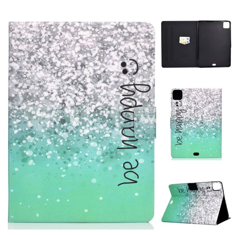 Leren Hoesje iPad Pro 11" (2018) (2020) Glitter Wees Blij