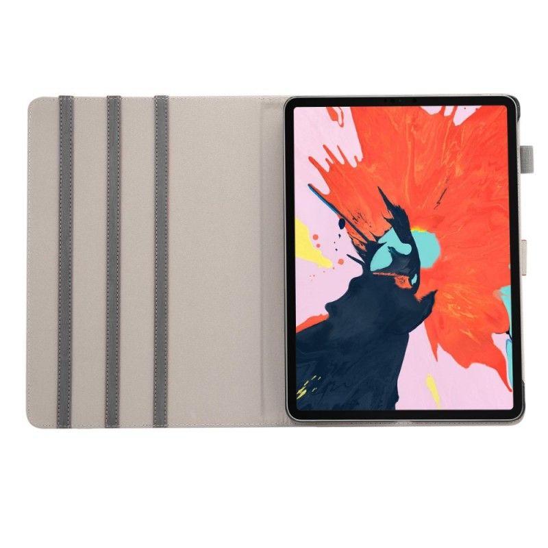 Leren Hoesje iPad Pro 11" (2018) (2020) Lichtblauw Donkerblauw Enkay Houtstructuur