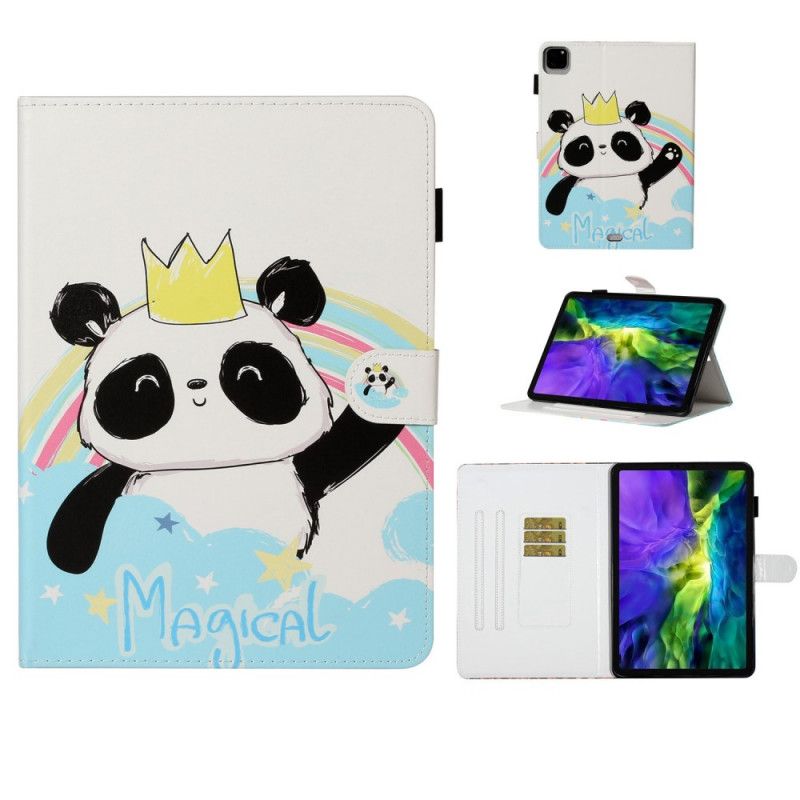 Leren Hoesje iPad Pro 11" (2018) (2020) Telefoonhoesje Panda Met Kroon