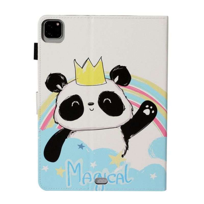 Leren Hoesje iPad Pro 11" (2018) (2020) Telefoonhoesje Panda Met Kroon