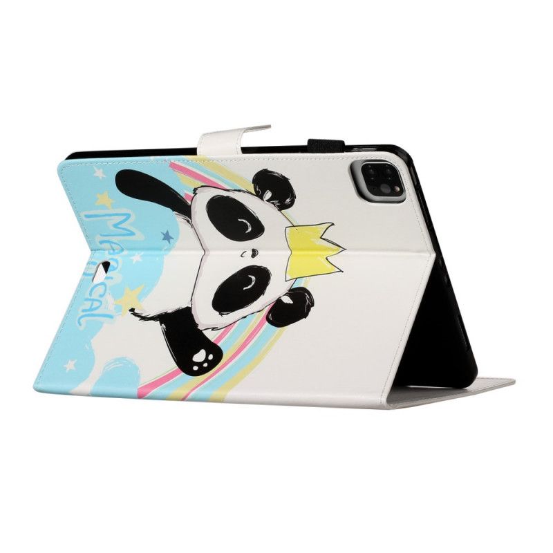 Leren Hoesje iPad Pro 11" (2018) (2020) Telefoonhoesje Panda Met Kroon