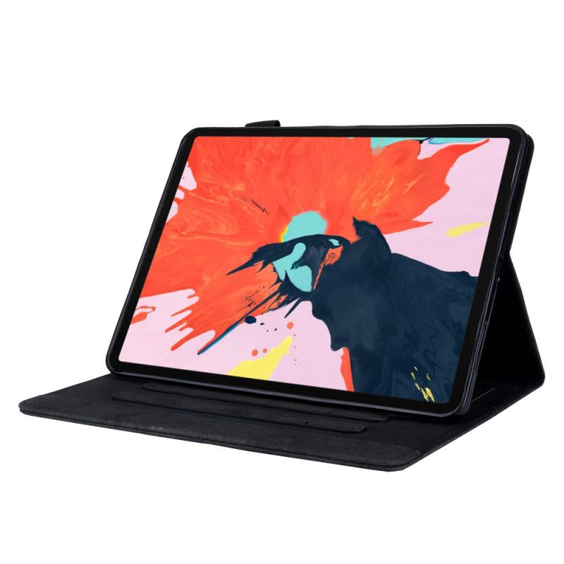 Leren Hoesje voor iPad Pro 11" (2018) (2020) Grijs Zwart Slimme Hoes In Zakelijke Stijl