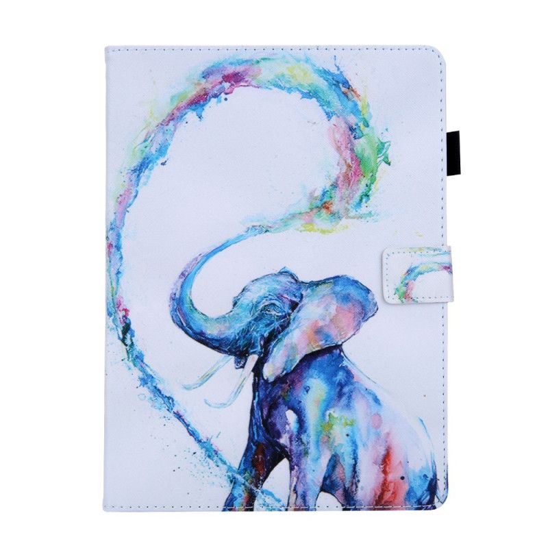 Leren Hoesje voor iPad Pro 11" (2018) (2020) Roze Wit Olifantenserie Print