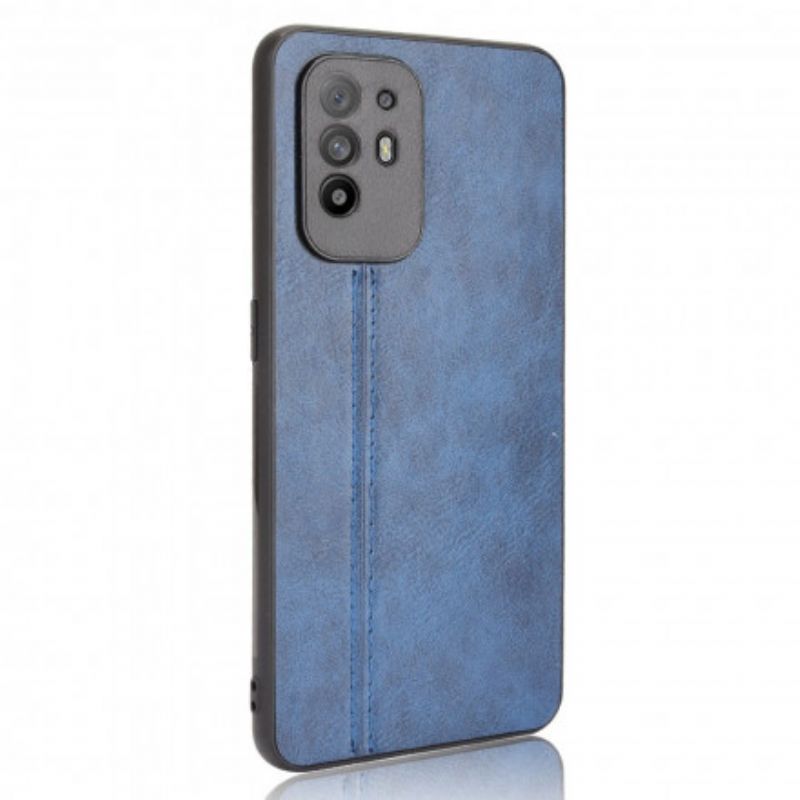 Cover Hoesje Oppo A94 5g Telefoonhoesje Stiksels Leereffect