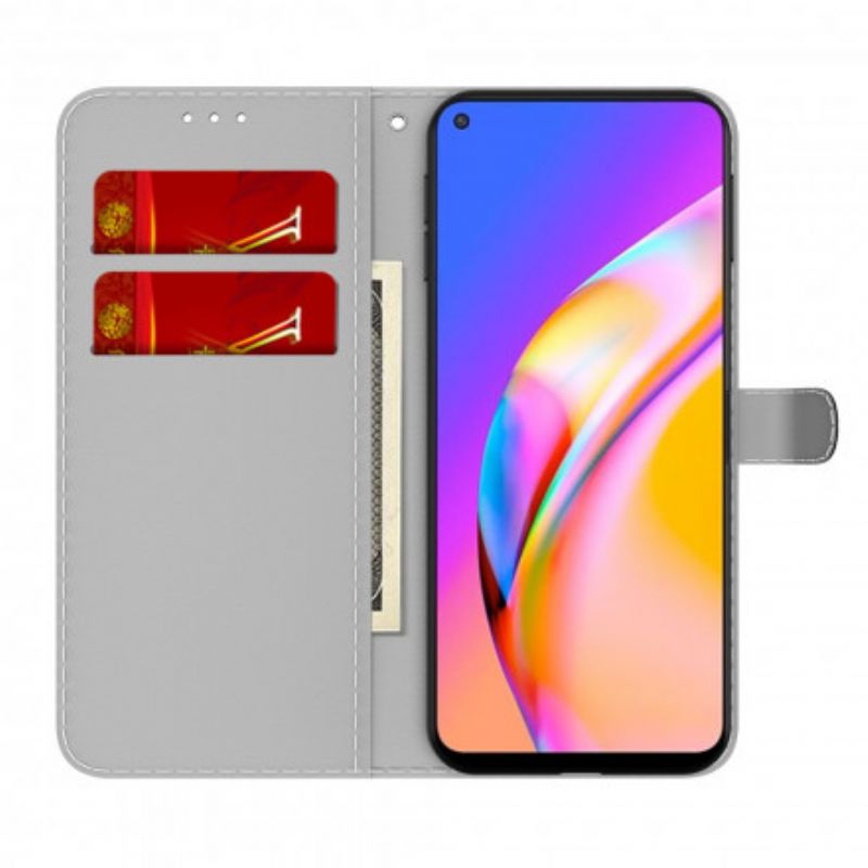 Flip Case Leren Oppo A94 5g Abstract Patroon