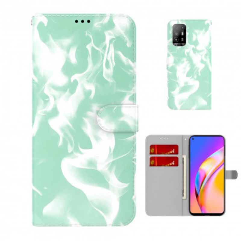 Flip Case Leren Oppo A94 5g Abstract Patroon