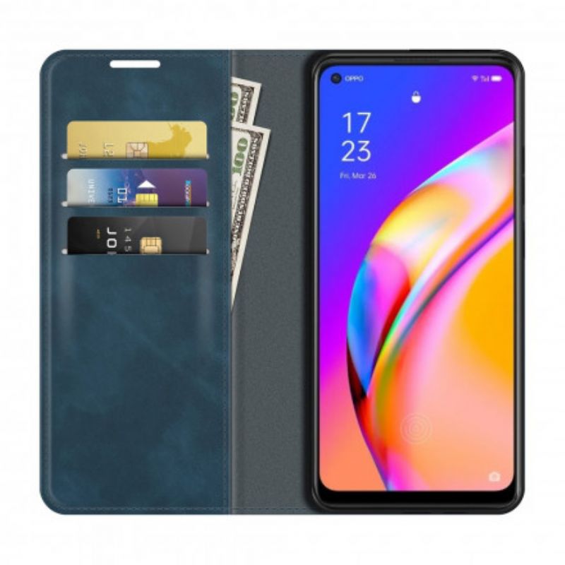 Folio-hoesje Oppo A94 5g Zacht Leereffect