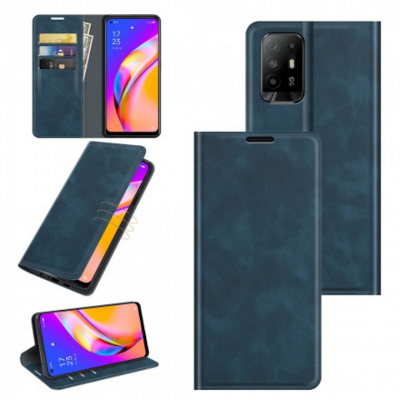 Folio-hoesje Oppo A94 5g Zacht Leereffect