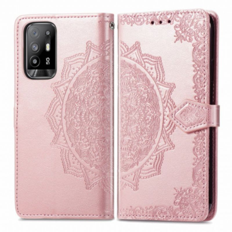 Leren Hoesje Voor Oppo A94 5g Mandala Middeleeuwen