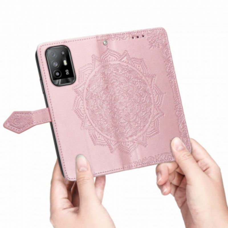 Leren Hoesje Voor Oppo A94 5g Mandala Middeleeuwen