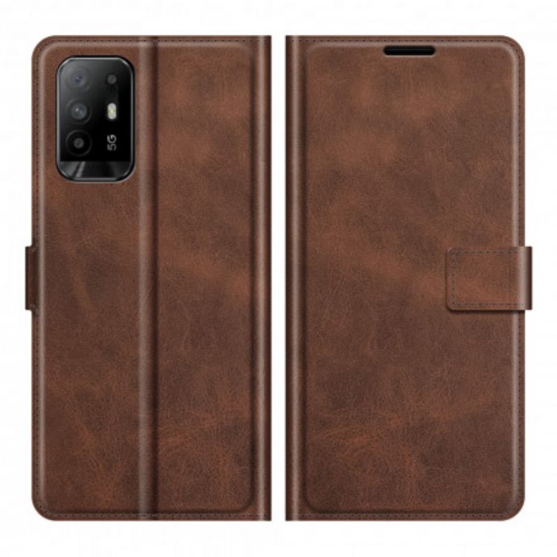 Leren Hoesje Voor Oppo A94 5g Slank Extreem Leereffect