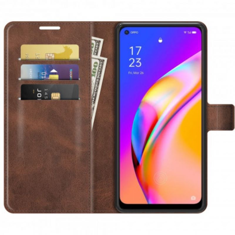 Leren Hoesje Voor Oppo A94 5g Slank Extreem Leereffect