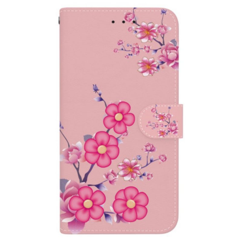 Folio-hoesje Motorola Edge 50 Neo Sakura-patroon