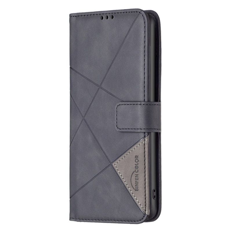 Leren Hoesje Voor Motorola Edge 50 Neo Binfen Kleur Geometrisch Patroon