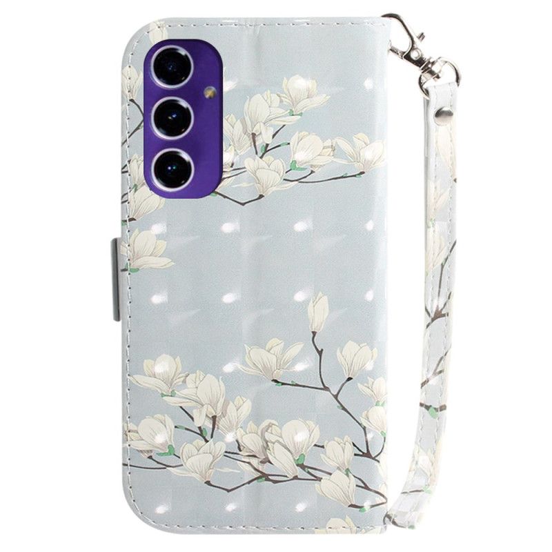 Flip Case Leren Samsung Galaxy S24 Fe Band Magnolia's