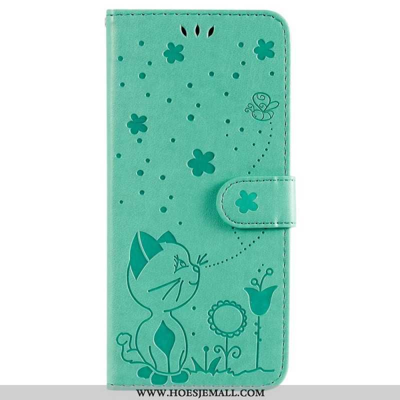 Flip Case Leren Samsung Galaxy S24 Fe Kat En Bij