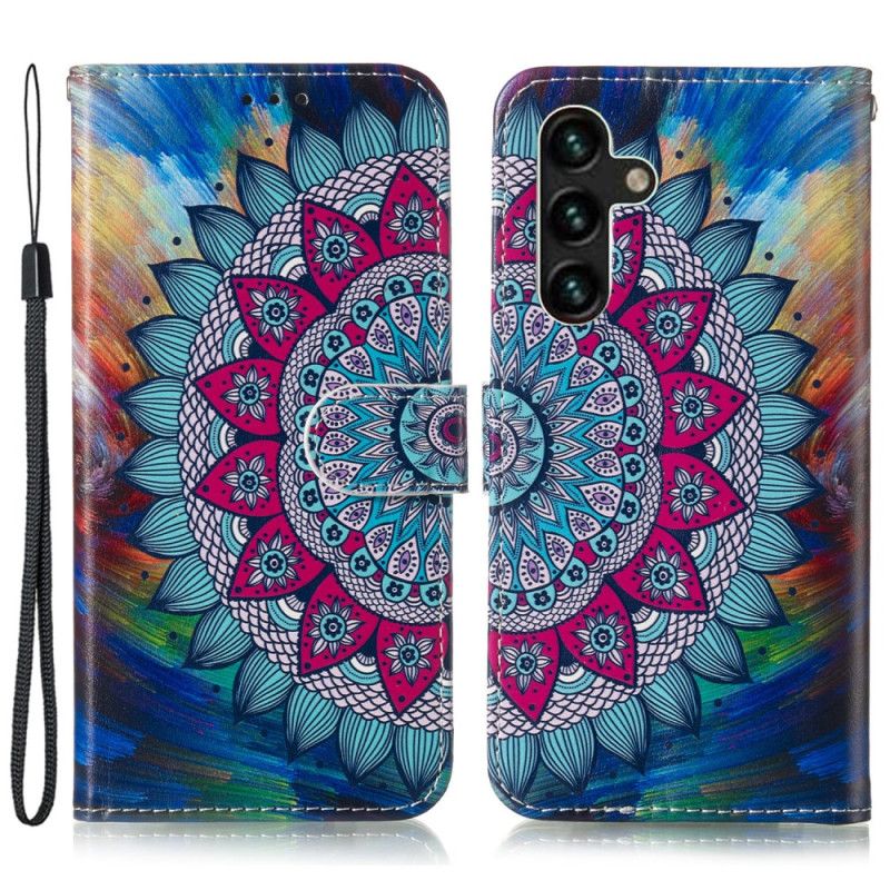 Flip Case Leren Samsung Galaxy S24 Fe Mandalapatroon