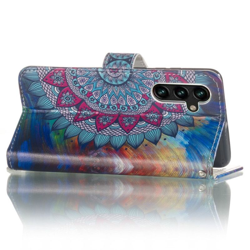 Flip Case Leren Samsung Galaxy S24 Fe Mandalapatroon