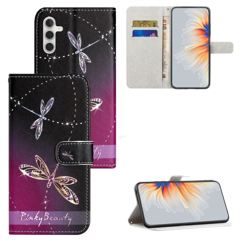 Flip Case Leren Samsung Galaxy S24 Fe Voorbindlibellen