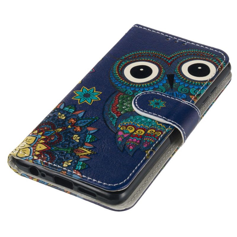 Folio-hoesje Samsung Galaxy S24 Fe Telefoonhoesje Blauwe Uil