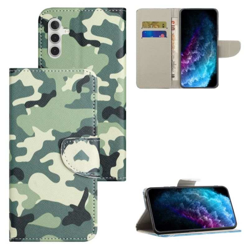 Folio-hoesje Samsung Galaxy S24 Fe Telefoonhoesje Camouflage