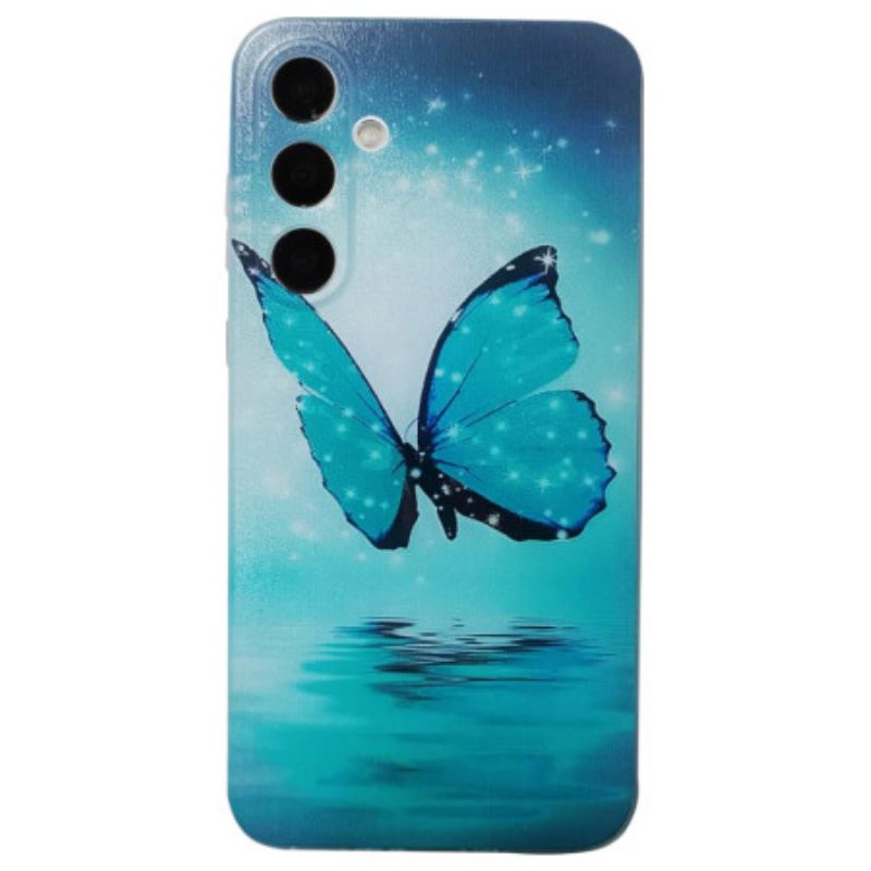 Hoesje Samsung Galaxy S24 Fe Blauwe Vlinder