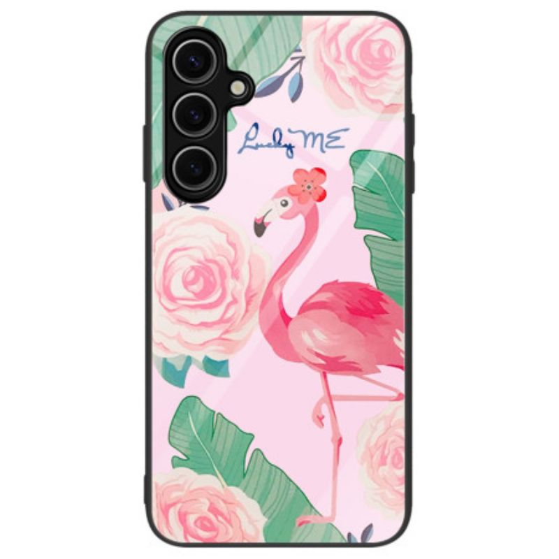 Hoesje Samsung Galaxy S24 Fe Flamingo Gehard Glas Bescherming Hoesje