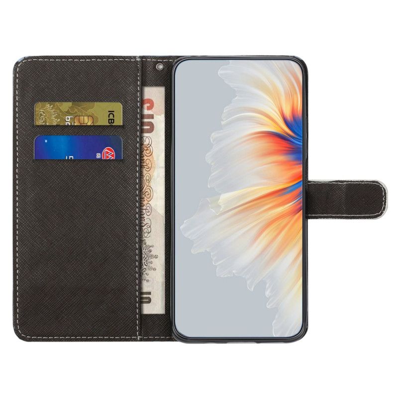 Leren Hoesje Samsung Galaxy S24 Fe Kattenogen Met Bandjes Bescherming Hoesje