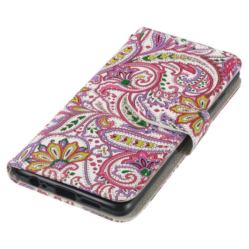 Leren Hoesje Samsung Galaxy S24 Fe Paisley-patroon Bescherming Hoesje