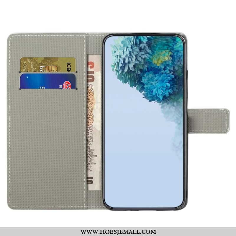 Leren Hoesje Voor Samsung Galaxy S24 Fe Lotus