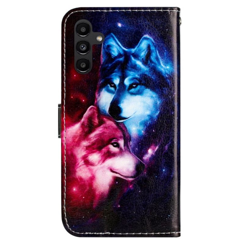 Leren Hoesje Voor Samsung Galaxy S24 Fe Wolfspaar Met Riem