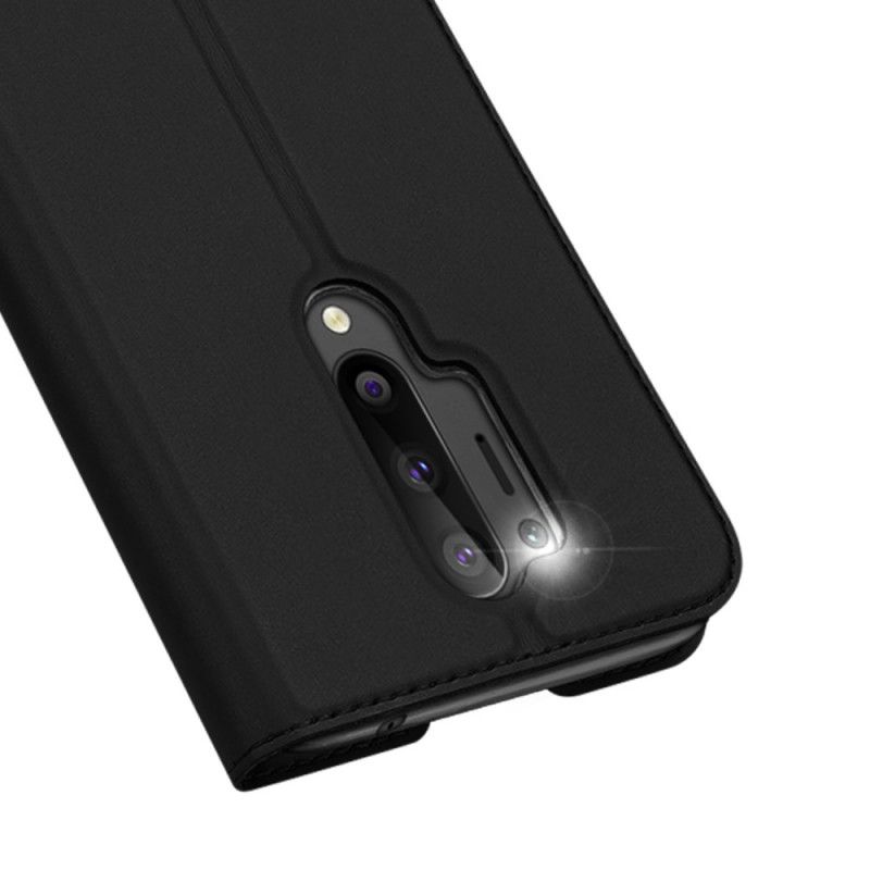 Folio-hoesje voor OnePlus 8 Pro Donkerblauw Zwart Pro Dux Ducis Huid