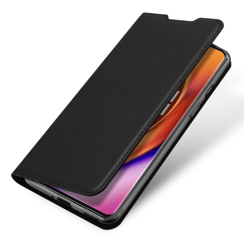 Folio-hoesje voor OnePlus 8 Pro Donkerblauw Zwart Pro Dux Ducis Huid